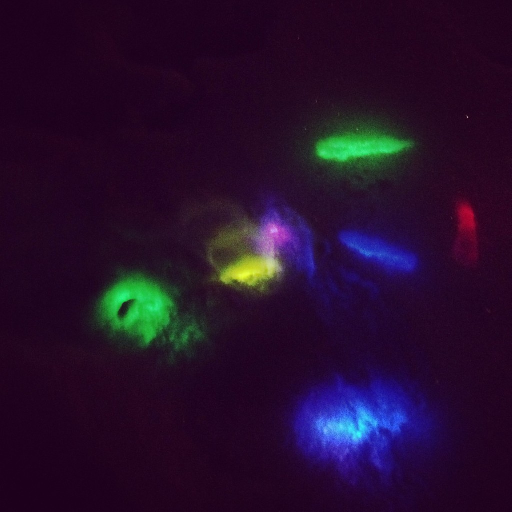 Glowsticks in Snow