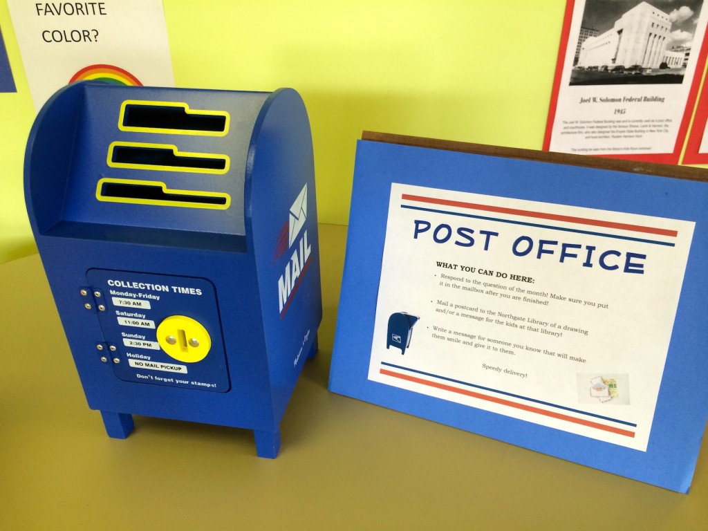 post office station at library