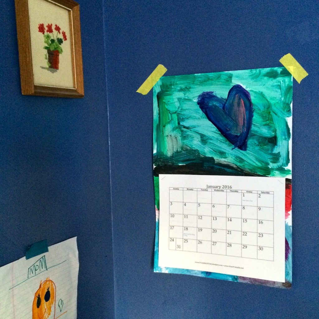 DIY Kid's Art Calender