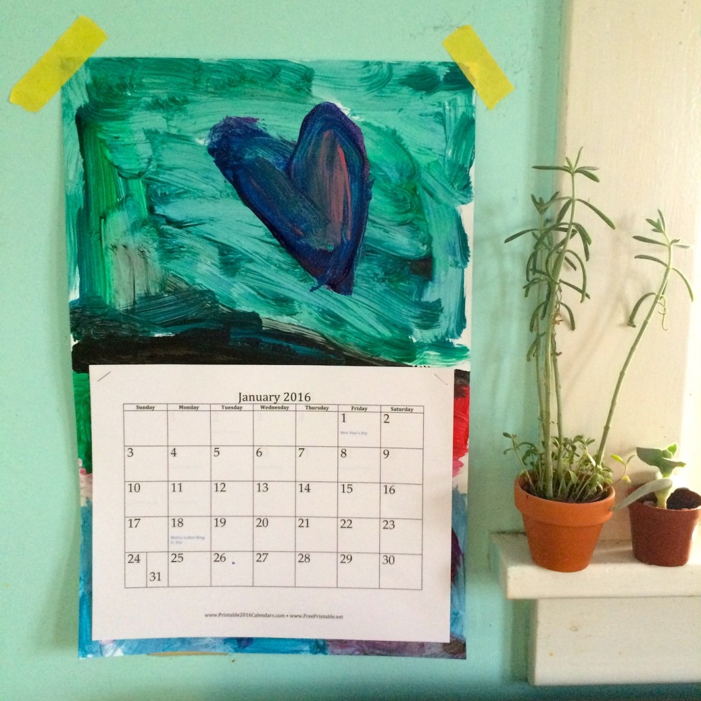Recycle children's art into a wall calender via SfCT