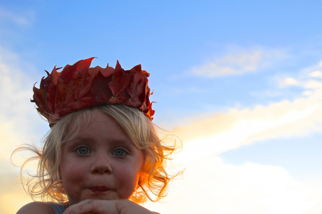 autumn sunset leaf crown